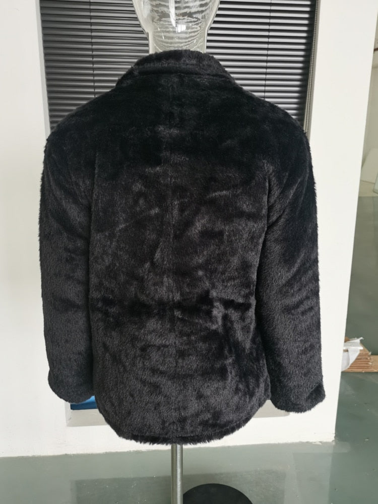 Autumn And Winter Luxury Woolen Blazers Women's Notched Loose Temperament Solid Color Fashion Coats