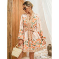 Floral Print Long Sleeve Dress