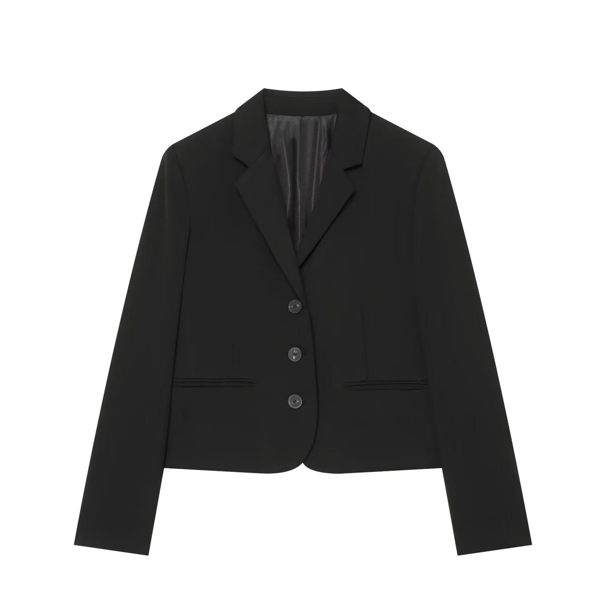 Pocket pleated suit jacket flared pants set for women