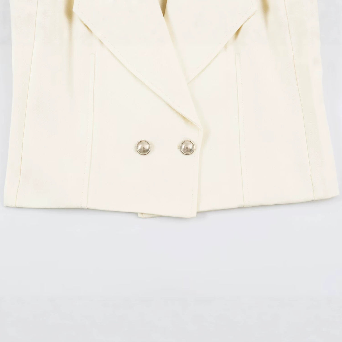 Casual double breasted double row two button suit jacket for women