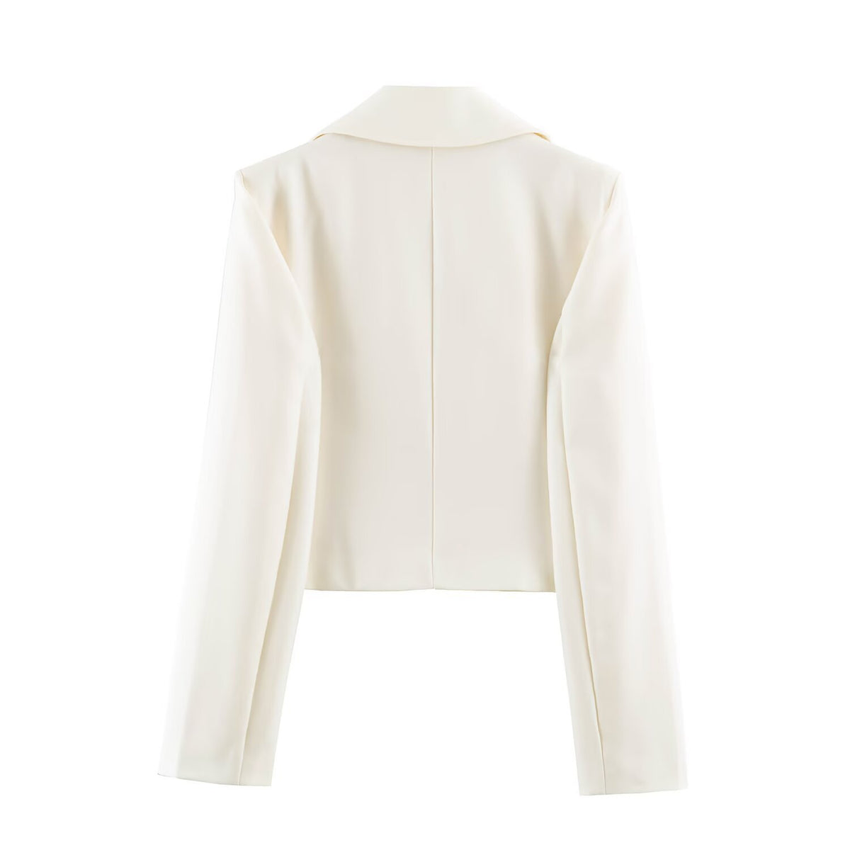 Casual double breasted double row two button suit jacket for women