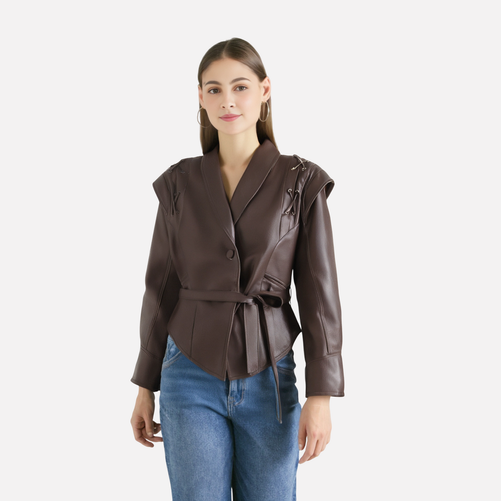 Women's Maillard PU Leather Jacket
