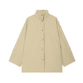 Buckle decoration stand collar jacket for women