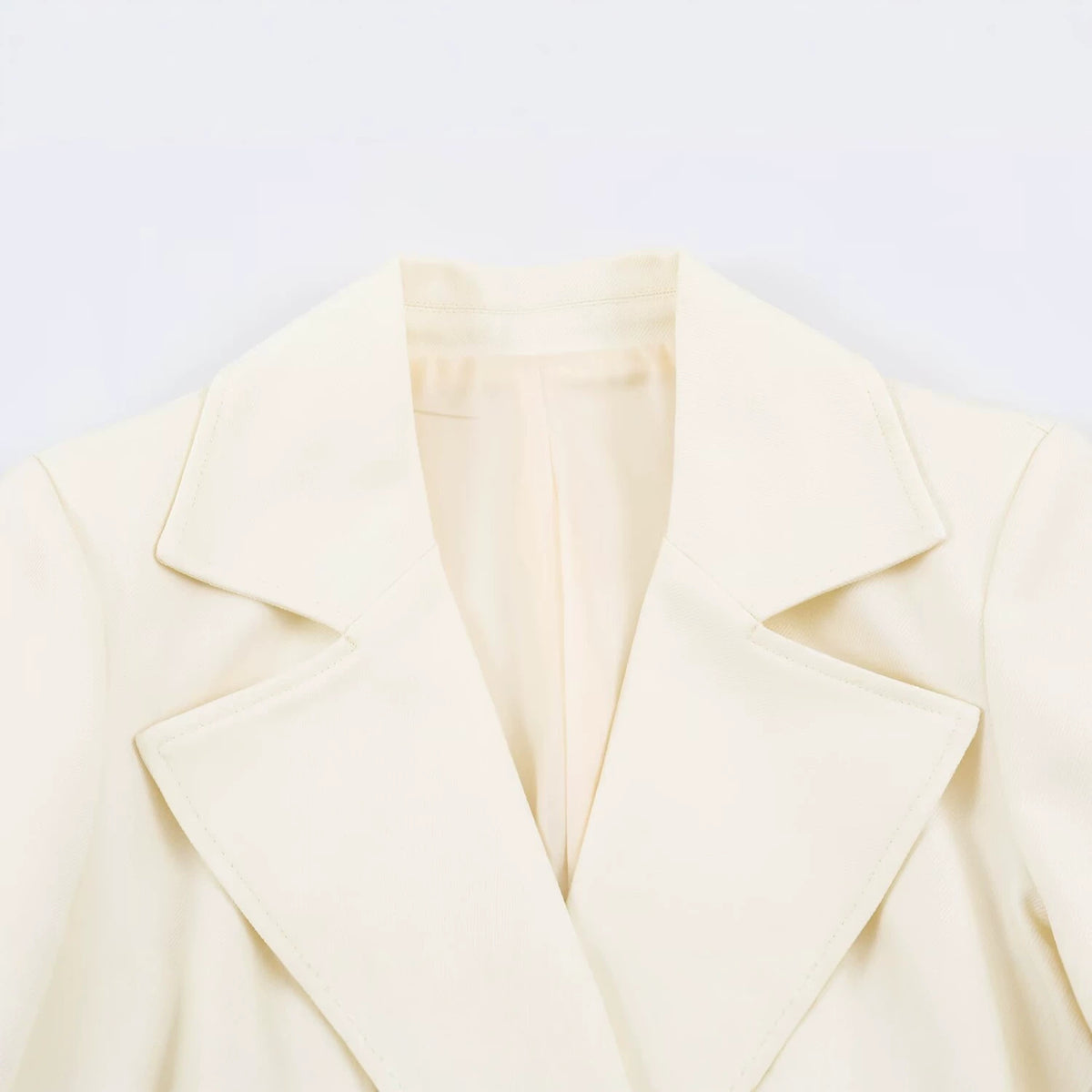 Casual double breasted double row two button suit jacket for women