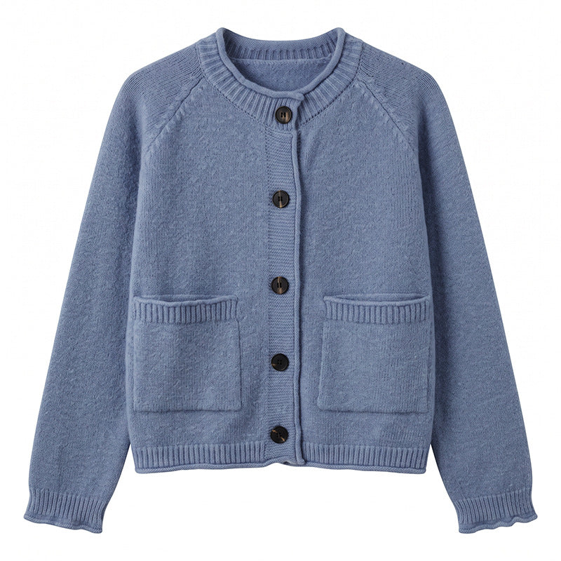 Round neck loose sweater for women