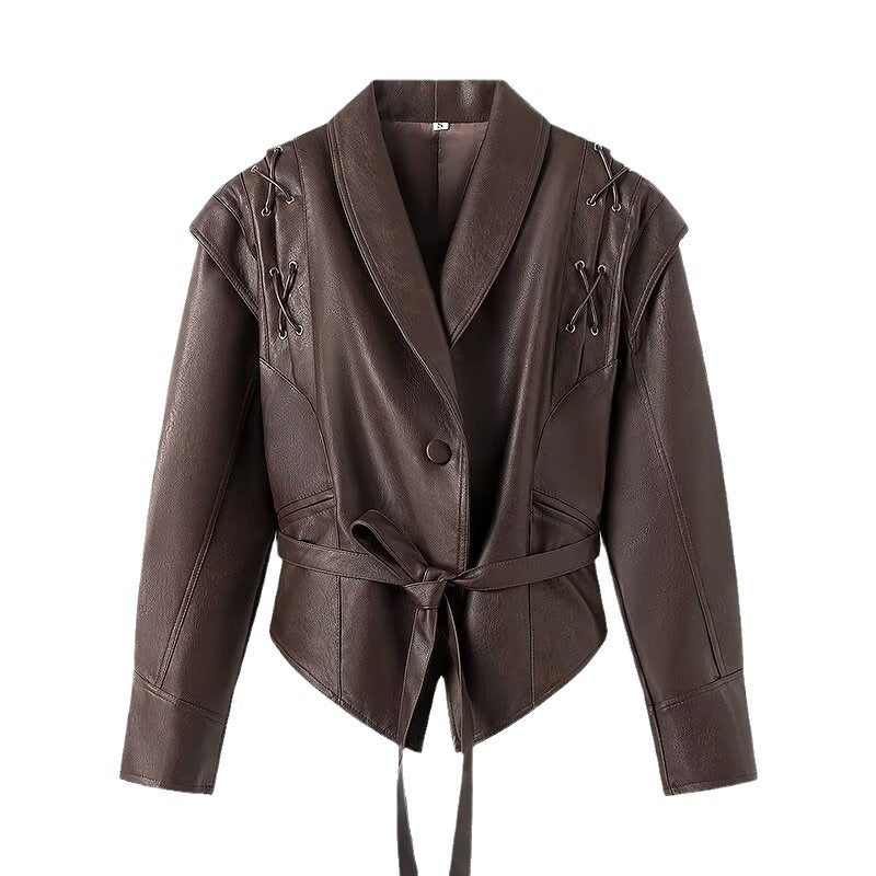 Women's Maillard PU Leather Jacket