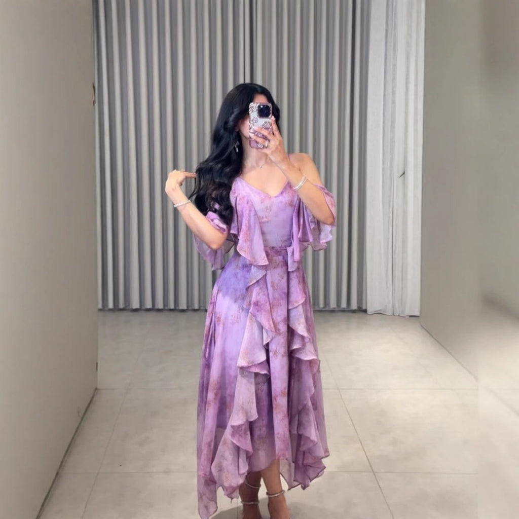 Women's Chiffon Floral Print Dress