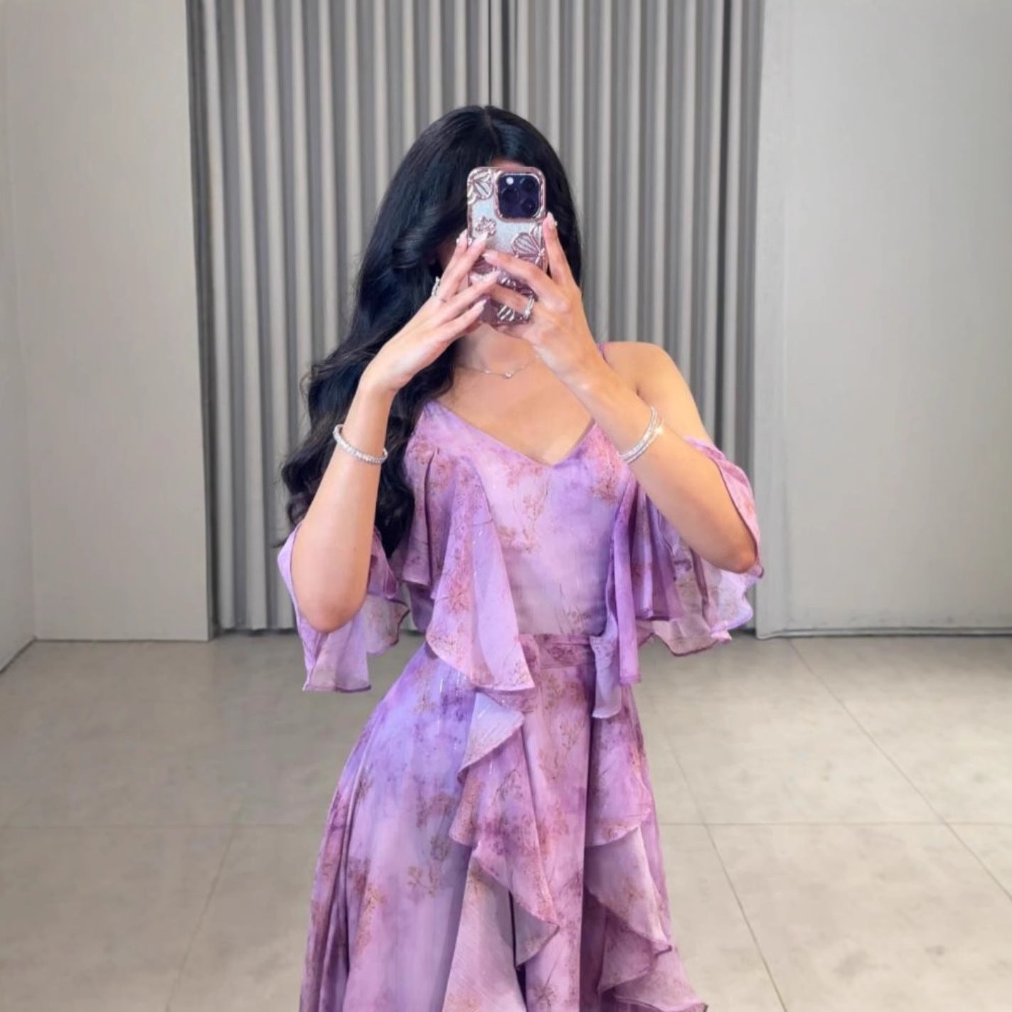 Women's Chiffon Floral Print Dress