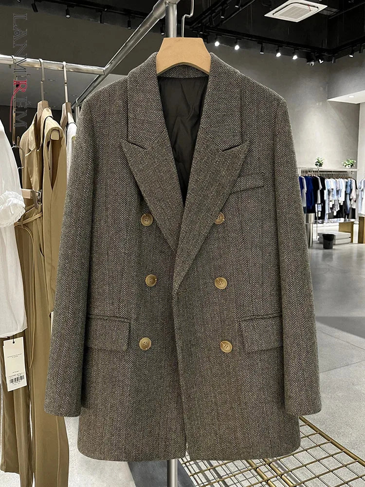 Double-Breasted Vintage Winter Blazer