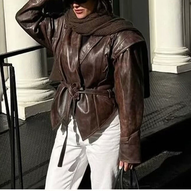 Women's Maillard PU Leather Jacket