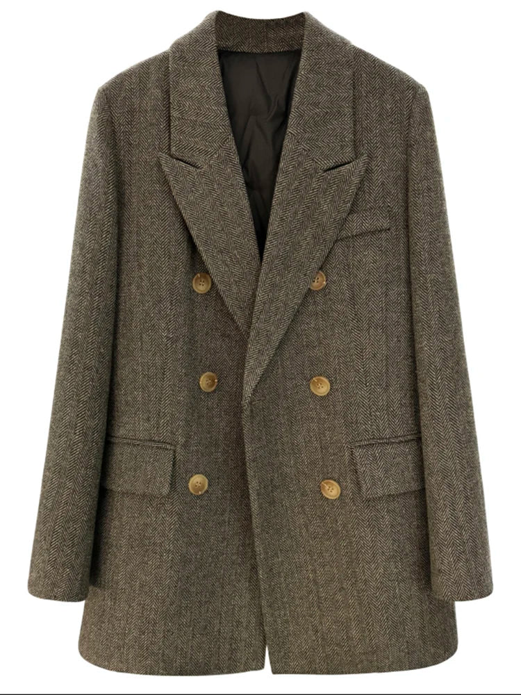 Double-Breasted Vintage Winter Blazer