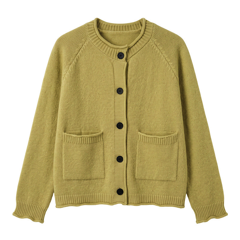 Round neck loose sweater for women