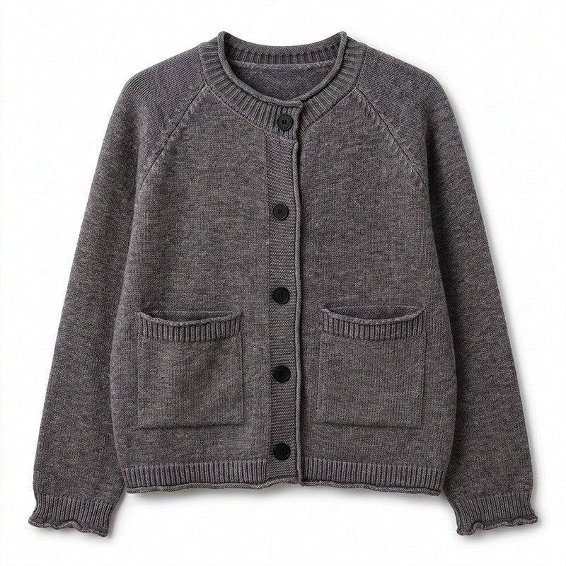 Round neck loose sweater for women