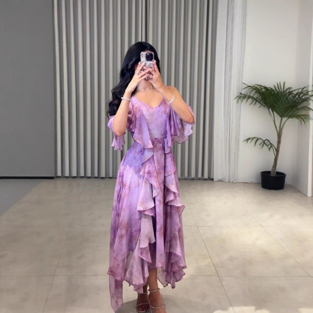Women's Chiffon Floral Print Dress