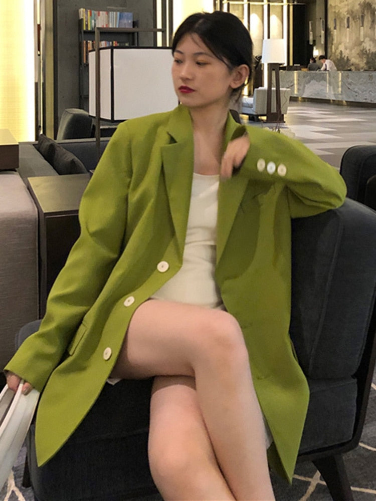 Oversized Long Blazer Jacket – Women's